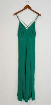 AVEC LES FILLES CRISS-CROSS BACK CREPE JUMPSUIT