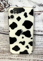 iPhone 11 Case Cow Print Clear Phone Case