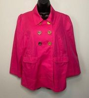 Juicy Couture Pink Fuchsia Trench Coat Size XL