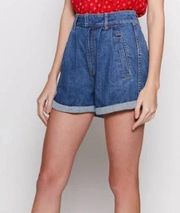 Joie Idalya High Rise Cuffed Denim Shorts Size 2