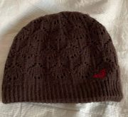 Lovely Roxy chocolate brown winter knit hat