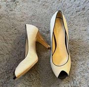 Brooks brothers peep toe high heel pumps size 10