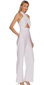 Milly Eda Linen Jumpsuit in White 2 New Womens Dressy Outfit