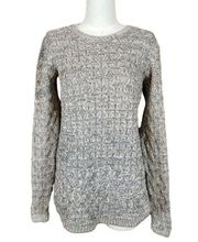 JEANNE PIERRE Cable Knit Cotton Sweater L