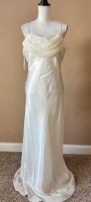 DOLLAR EVENING WEAR | Cream Full Length Wedding Dress Sz XXL