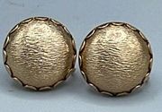 Vintage 10K GF gold screw back earrings with textured gold finish.