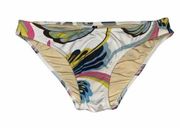 BCBGMaxAzria White Printed Bikini Swim Bottoms Women's Size Small