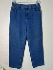 Escada Margaretha Ley Blue Denim Jeans Sz 42 US 8-10 VTG Straight Mom Style