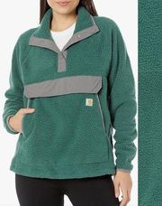 Carhartt  Relaxed Fit Fleece Pullover Jacket Warmer Rating Slate Forest Green