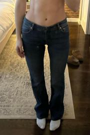 Motel Dark Denim Flare Jeans