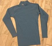 NEW Under Armour women's small (fitted) blue mock long sleeve shirt