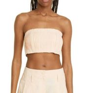 NWT Ulla Johnson Women's Babette Cropped Strapless Petal Top Size 6.