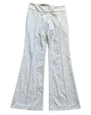 Cache Gray Dress Pants - Striped Silver Ribbed Flare