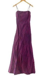 VINTAGE 90s  GUNNE SAX Purple Spaghetti Strap Gown Sz 5/6