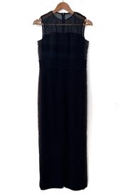 Bardot Black Brooke Illusion Neck Lace Jumpsuit Sleeveless Minimalist Medium 8