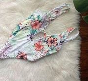 Floral Plunge One Piece Swimsuit NWT by the bikini lab