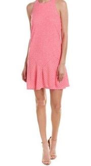 Hutch Anthropologie Ribbed Fit and Flare Mini Dress Hot Pink Size S