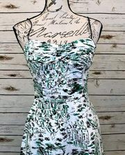 Venice Italy Green White Dress