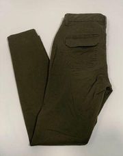 Willian Rast Womens Jeans High Rise Skinny Cargo Green Size 28