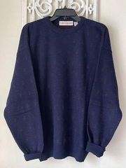 S1 90s Vintage John Ashford Grandma pa Printed Oversized Sweater One Size Wool B