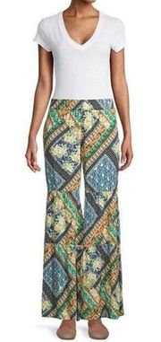 💕JOHNNY WAS💕 Rivera Tiered Wide-Leg Pants Finley Bohemian Floral Print XL NWT