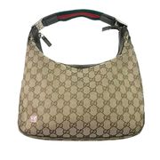 Gucci Hobo Shoulder Bag Beige Brown GG Monogram Canvas (Damage)