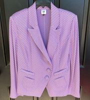 🧥CAbi Imperial Lavender Asymmetrical Blazer Jacket/Coat Size Medium NWOT