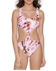 NO BOUNDARIES Tie Dye Swimsuit Size Medium 7-9 Juniors Removable Light Pads New