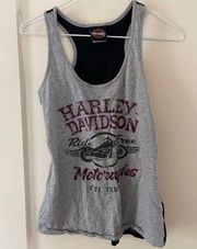 Harley Davidson pink/black bling women tank top size small Sturges, South Dakota