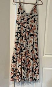 Abercrombie & Fitch Abercrombie Floral Linen Maxi Dress