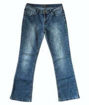 Denim Blue Jeans with Detailed Back Pockets  •Size 9