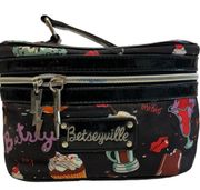 Betseyville Black with Ice Cream Print Makeup Bag