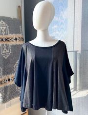 Marc by Marc Jacobs Black Gold Silk Blend Drape Pullover Top Women’s XS/ Small