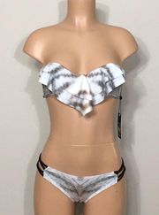 WILDFOX silver tiger bikini. NWT