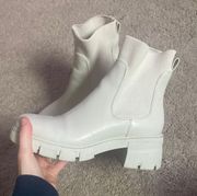 Redtop Cream Ankle Boots