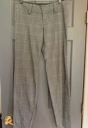 Gray With Silver Checks Dress Pants