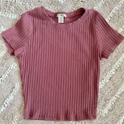 Bozzolo Pink Crop Tee Sz Medium