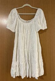 White Floral Lace Dress