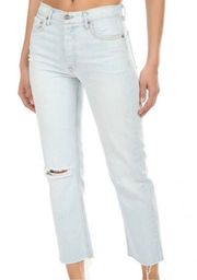 GRLFRND Helena high Rise Waisted Ripped Mom Jeans 