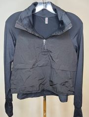 FP MOVEMENT by  Windbreaker Workout Jacket Half Zip Double Lined