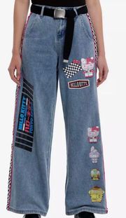 And Friends Racing Team Wide Leg Girls Jeans