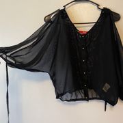 Black Sheer Top