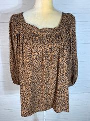 Andree Cheetah Print Blouse size Large