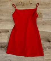 SheIn Red Silk Tank Top Dress Small