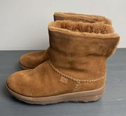 FITFLOP Shearling Mukluk Shorty Boots Size 9 Camel