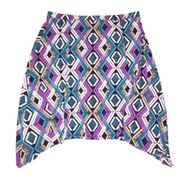 Jacklyn Smith Teal and Purple Handkerchief Skirt Size L