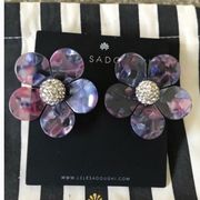 NWOT Lele Sadoughi floral stud earrings