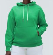 Everlane The Track Organic Cotton Popover Hoodie Green Hooded Sweatshirt S New