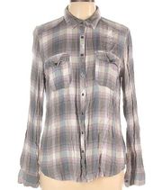 Maurices L Long Sleeve Button-Up Plaid Shirt