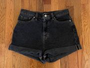 BDG black jean shorts